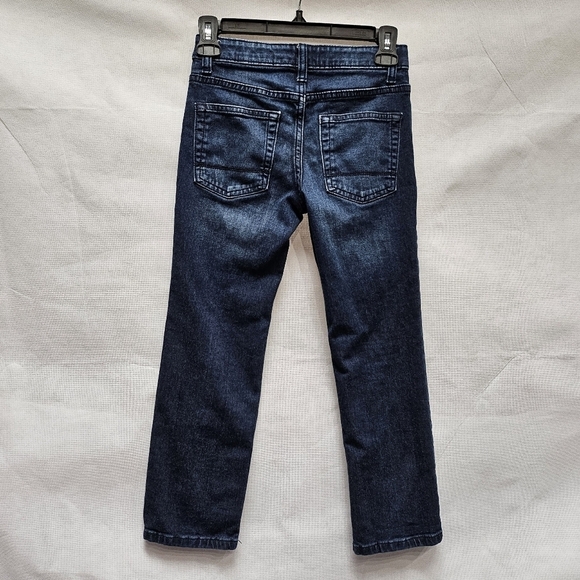 Cat & Jack Straight Stretch Adjustable Waist Denim Blue Jeans Size 8 - Picture 3 of 5